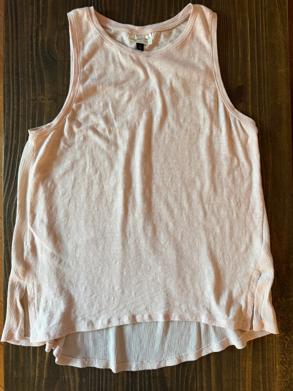Universal Thread Peach Pleated-Back Sleeveless Tank XL